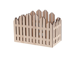 Houten hekwerk bakje rechthoekig 18cm