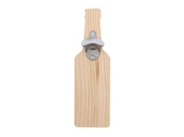 Wooden plank with bottle opener natural