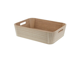 Rechthoekig conisch bakje naturel 35cm