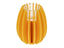  Rutty  3D tulip thee light holder yellow
