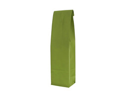 Papieren fleszak met bodem 10 8x41 cm avocadogroen