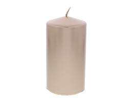 Kaars 150 x 80 mm parelmoerglans rose goud