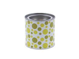 Metaal verfpotje mix dots lemon