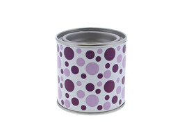 Metaal verfpotje mix dots lila