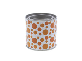 Metaal verfpotje mix dots oranje