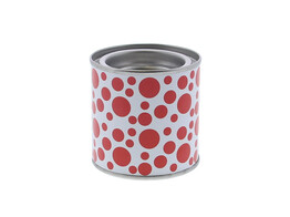 Metaal verfpotje mix dots rood