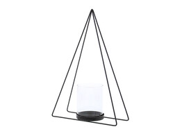 Lantern  Design  triangular H. 31cm black