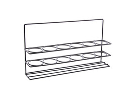 Metalen houder zwart voor 6 buisjes dia. 3 5cm GLA42427