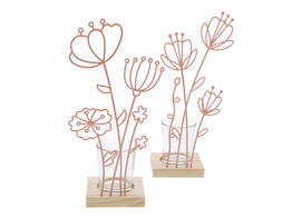 Tea light holder flower template salmon