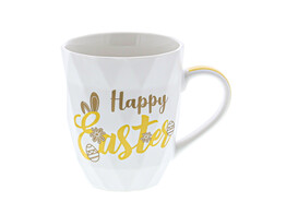 Happy Easter  geel-goud mok