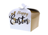 Doos vlindersluiting 500 gr.  Happy Easter  zwart-goud