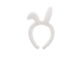 Diadeem  Plush  met oortjes wit