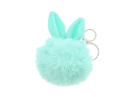 Key holder plush ball   ears glacier