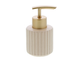 Zeeppomp geribbeld beige - mat goud 100ml
