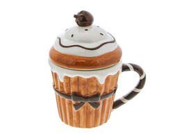  Cup cake  mug with lid