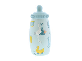 OTL Stork   baby bottle piggybank blue