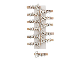 Texte  Love  sur pince blanc