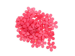 Fleur en plastique avec trou fuchsia