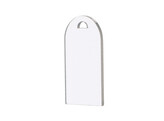 Plexi label half arc 4 5 x 2 5 cm with hole