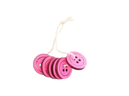 Bouton en bois fuchsia