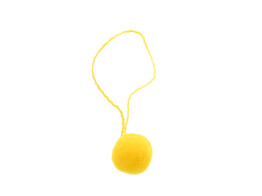 Pendentif pompon jaune