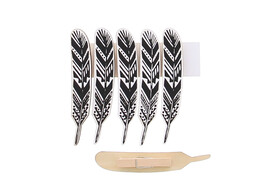  Black feather  pince plume noir
