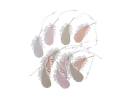  Feather  plume en bois pendentif medium