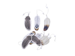 Plume en bois pendentif medium