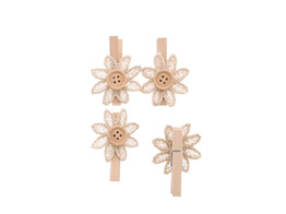 Flower lace with button peg gold