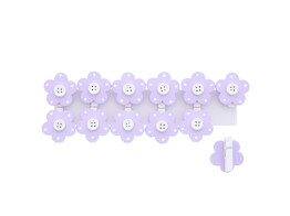 Daisy with button peg lavender