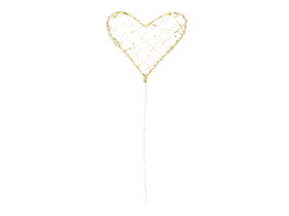 Gewebtes Herz gro  gold