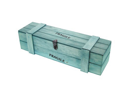  Fragile  coffre 1 bouteille cyaan