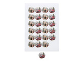 Sticker 4 cm Christmas  Winter Scene 