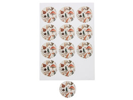 Autocollant 6 35 cm  Mushroom mix 