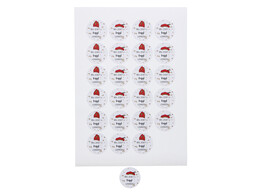 Autocollant 4 cm Saint  Sweets  wie zoet is ....