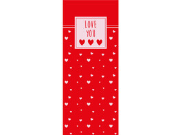 AB Banner  LOVE YOU  rot vertikal Maxi 50 x 122 5 cm