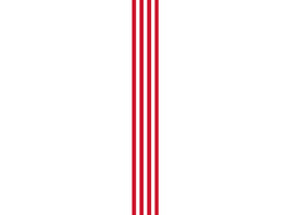 SC Banniere  Sweets  rayures rouge - blanc verticales 25 x 245 cm