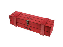  Fragile  coffre 1 bouteille rouge