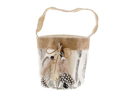  Black feather  panier avec anse GM