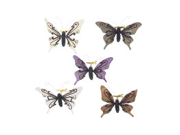 Papillon perles 2 pince 5 couleurs