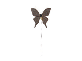 Butterfly pearls 2 on stick dark brown
