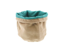 Sachet en jute avec doublure bleu medium