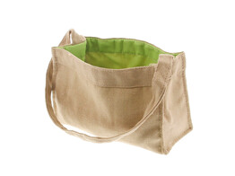 Sac a main jute avec doublure vert