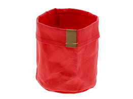  Paperlook  mand 13 cm rood