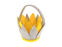  Lotus  vilten mand beige-geel dia. 20cm