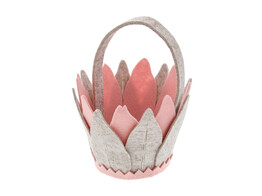  Lotus  vilten mand beige-roze dia. 20cm