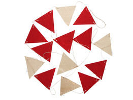 Vilten vlaggen met koord rood - goud