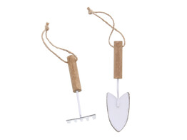Pelle et rateau pendentif S/2 blanc