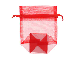 Voile zak 15 x 12   6 x 6 cm rood 250