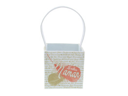 OTL  Feather  panier carre  avec anse maman
